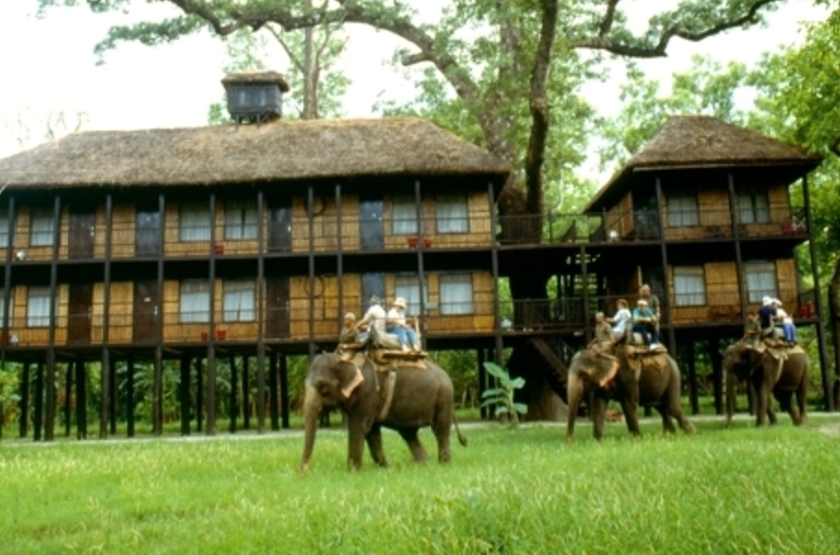 Tiger Tops Jungle Lodge, Chitwan, Népal, extérieur